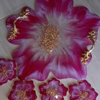 Vassoio resina e sottobichieri