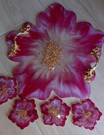 Vassoio resina e sottobichieri