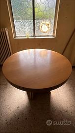 Tavolo Rotondo Vintage Allungabile in Legno 