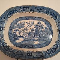 Vassoio antico porcellana blu e bianco