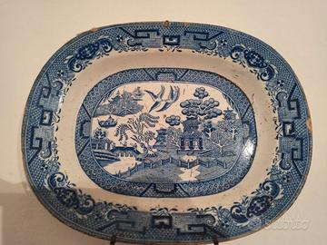 Vassoio antico porcellana blu e bianco