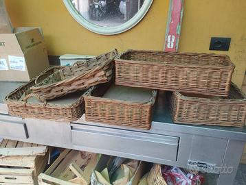 ceste in midollino* cassette in legno