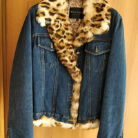 Giubbotto jeans con pelliccia