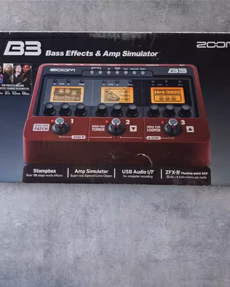 Zoom B3 - Multieffetto & Simulatore per Basso