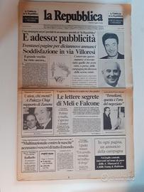 LA REPUBBLICA Aprile 1989 -  E adesso: pubblicità