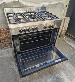 Cucina GAS De Longhi Inox 5 Fuochi e Forno Maxi 90