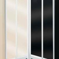 BOX DOCCIA IN ALLUMINIO BIANCO E CRISTALLO 140 -70