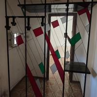 Mobile ingresso in vetro con appendiabiti mensole