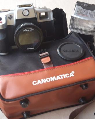 Antica Macchina fotografica Canomatica flash borsa