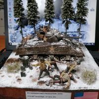 Diorama 1:35 carro armato USA M4 Sherman Ardenne