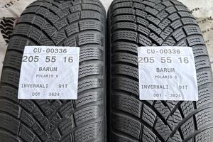 2 PNEUMATICI 205/55 R16 BARUM INVERNALI 80%