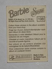 Barbie Style sticker card n°198 vintage anno 1998