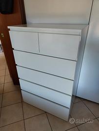 Ikea Malm cassettiera e comodino