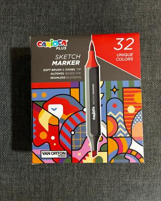 Pennarelli Carioca Plus Sketch Marker 32 Colori