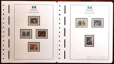FOGLI LEUCHTTURM NUOVI FRANCOBOLLI ARTE DI FRANCIA
