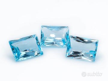 Topazi Blu Naturali Rettangolari – 38,8 ct