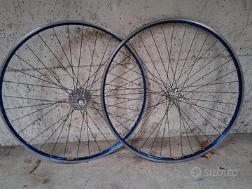 Ruote corsa Ambrosio/Campagnolo blu