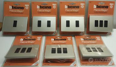 Placca e portafrutti Bticino Magic oxidal