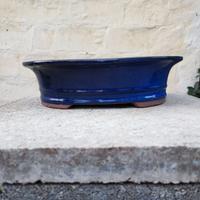 Vaso ovale gres smaltato per bonsai GS06O