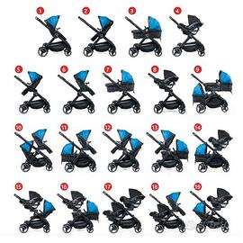 Passeggino gemellare chicco completo di accessori