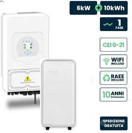 Kit inverter 6 KW + 10.24 kW di accumulo deye