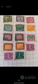 14 francobolli segnatasse usati