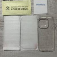 Cover  e 2 vetrini per iPhone 15 pro