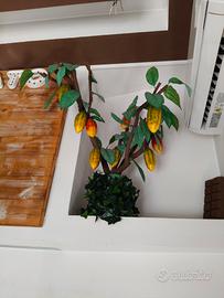 pianta albero del cacao finto realistico 
