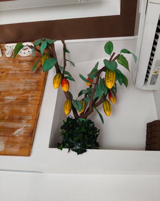pianta albero del cacao finto realistico 