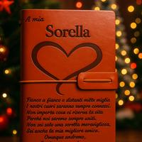 taccuino  con dedica sorella