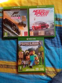 XBOX ONE GAMES FORZA,NEED FOR, MINECRAFT,RIDE 3 EC