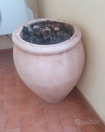 3 VASI DA GIARDINO IN FINTA TERRACOTTA 