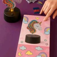 Lampada LED Unicorno ✨ Diamond Painting Artigianal