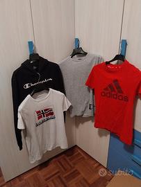 set 3 tshirt e 1 felpa