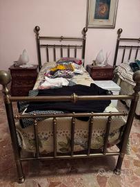Letto singolo in ottone