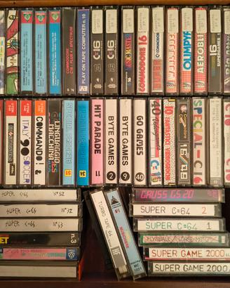 Cassette videogiochi per Commodore 16 e 64