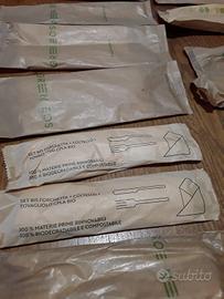 30 set posate monouso ecologiche 
