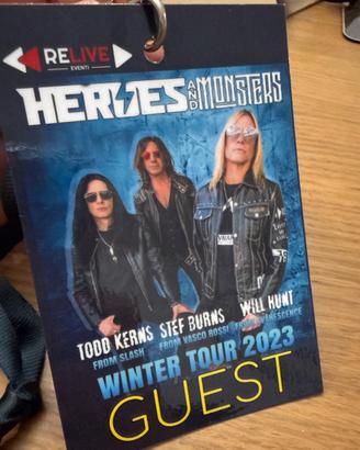 Pass autografato HEROES E MONSTERS TOUR23
