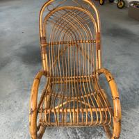 Sedia dondolo bambù