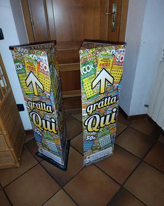 bidoni pubblicitari gratta e vinci in metallo