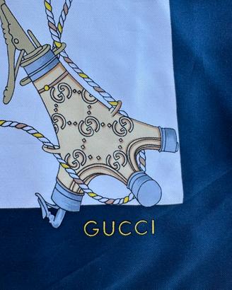 Foulard Gucci vintage 100% seta Made in Italy
