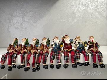 Stock 8 statuine babbo natale