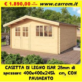 CASETTA IN LEGNO ISAR 400x400x242h cm 28MM