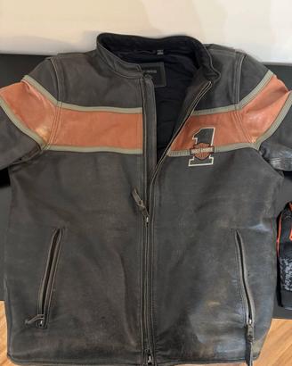 Giacca di pelle Harley Davidson con protezioni