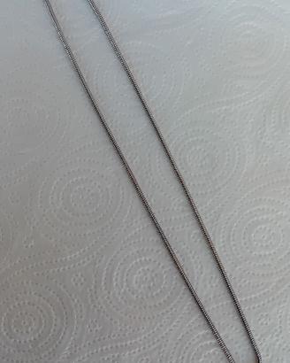 Collana argento tubolare snake