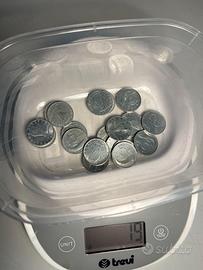 Lotto da 20g di monete da 5 lire Italia