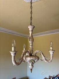 Lampadario porcellana di Capodimonte