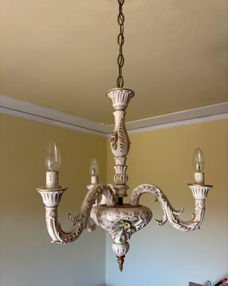 Lampadario porcellana di Capodimonte