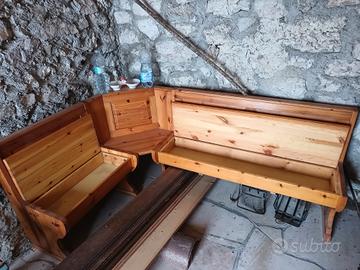 Cassapanca ad L massiccia ABETE