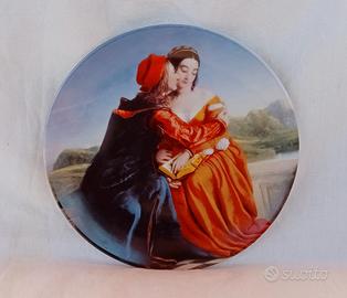 Piatto Limoges Love Story dipinto a mano da parete